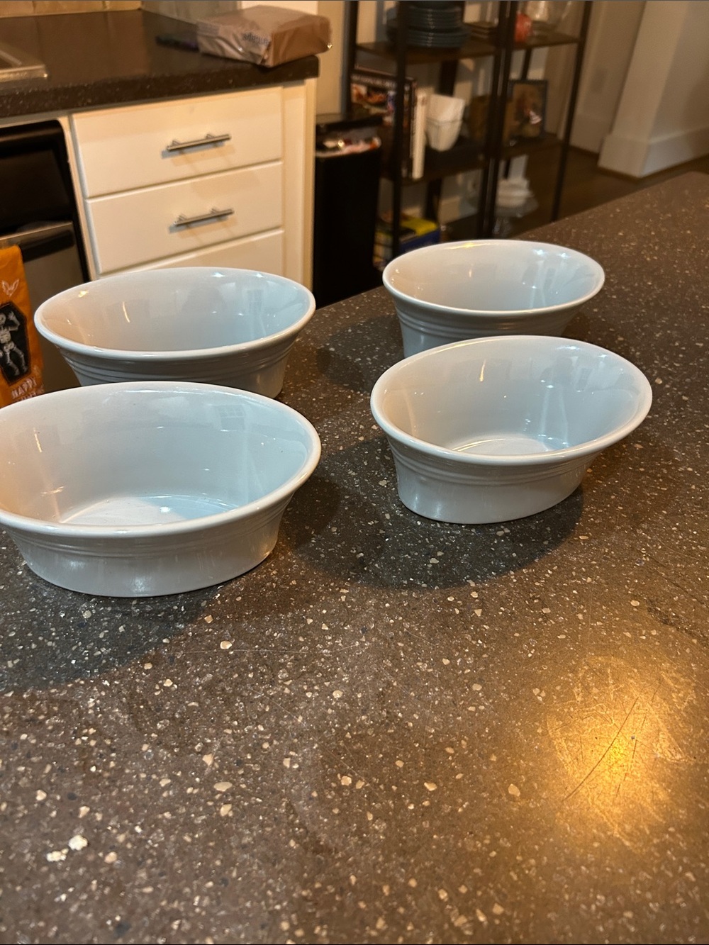 Classic grey  Ceramic Ramekin Set for Baking and Serving
